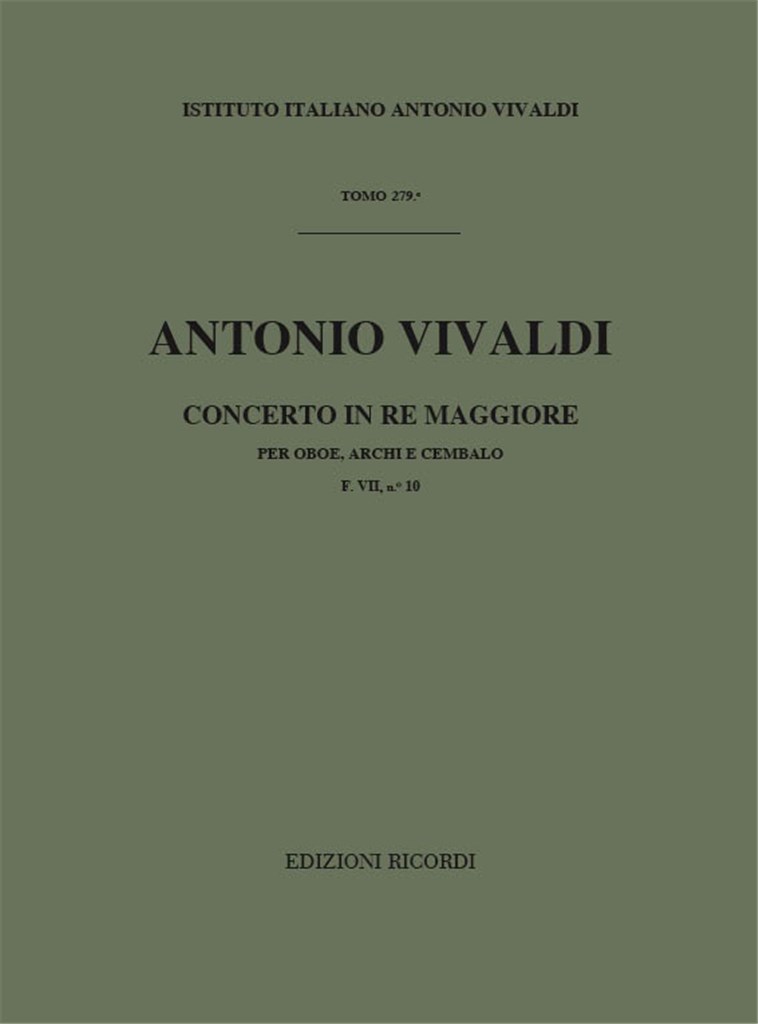 Concerti Per Ob., Archi E B.C.: In Re Rv 453